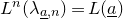 upper L Superscript n Baseline left parenthesis lamda Subscript a underbar comma n Baseline right parenthesis equals upper L left parenthesis a underbar right parenthesis