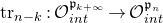 normal t normal r Subscript n minus k Baseline colon script upper O Subscript normal i normal n normal t Superscript German p Super Subscript k plus normal infinity Superscript Baseline right arrow script upper O Subscript normal i normal n normal t Superscript German p Super Subscript n Superscript