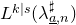 upper L Superscript k vertical bar s Baseline left parenthesis lamda Subscript a underbar comma n Superscript normal # Baseline right parenthesis