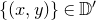 left brace left parenthesis x comma y right parenthesis right brace element of double struck upper D prime
