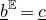 b underbar Superscript double struck upper E Baseline equals c underbar