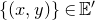 left brace left parenthesis x comma y right parenthesis right brace element of double struck upper E prime