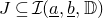 upper J subset of or equal to script upper I left parenthesis a underbar comma b underbar comma double struck upper D right parenthesis