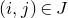 left parenthesis i comma j right parenthesis element of upper J
