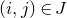 left parenthesis i comma j right parenthesis element of upper J