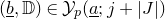 left parenthesis b underbar comma double struck upper D right parenthesis element of script upper Y Subscript p Baseline left parenthesis a underbar semicolon j plus StartAbsoluteValue upper J EndAbsoluteValue right parenthesis