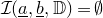 script upper I left parenthesis a underbar comma b underbar comma double struck upper D right parenthesis equals normal empty set