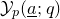 script upper Y Subscript p Baseline left parenthesis a underbar semicolon q right parenthesis