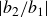 StartAbsoluteValue b 2 divided by b 1 EndAbsoluteValue