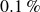 0.1 percent sign
