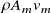 rho upper A Subscript m Baseline v Subscript m