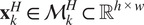 xkH element of MkH subset of Rh times w