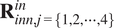 Rinn comma j equals 12 midline horizontal ellipsis 4 in