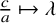 StartFraction c Over a EndFraction right arrow from bar lamda