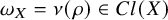 omega Subscript upper X Baseline equals nu left parenthesis rho right parenthesis element of upper C l left parenthesis upper X right parenthesis