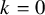 k equals 0
