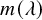 m left parenthesis lamda right parenthesis
