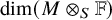 dimension left parenthesis upper M circled times Subscript upper S Baseline double struck upper F right parenthesis