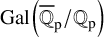 upper G a l left parenthesis double struck upper Q overbar Subscript normal p Baseline divided by double struck upper Q Subscript normal p Baseline right parenthesis