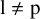 normal l not equals normal p
