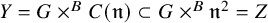 upper Y equals upper G times Superscript upper B Baseline upper C left parenthesis German n right parenthesis subset of upper G times Superscript upper B Baseline German n squared equals upper Z