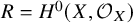 upper R equals upper H Superscript 0 Baseline left parenthesis upper X comma script upper O Subscript upper X Baseline right parenthesis