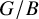upper G divided by upper B
