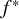 f Superscript asterisk