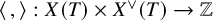 left angle bracket comma right angle bracket colon upper X left parenthesis upper T right parenthesis times upper X Superscript or Baseline left parenthesis upper T right parenthesis right arrow double struck upper Z