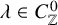 lamda element of upper C Subscript double struck upper Z Superscript 0