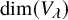 dimension left parenthesis upper V Subscript lamda Baseline right parenthesis