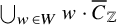 union Underscript w element of upper W Endscripts w dot upper C overbar Subscript double struck upper Z