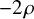 minus 2 rho