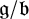 German g divided by German b
