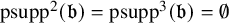 psupp squared left parenthesis German b right parenthesis equals psupp cubed left parenthesis German b right parenthesis equals normal empty set