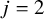 j equals 2