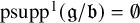 psupp Superscript 1 Baseline left parenthesis German g divided by German b right parenthesis equals normal empty set