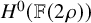 upper H Superscript 0 Baseline left parenthesis double struck upper F left parenthesis 2 rho right parenthesis right parenthesis