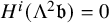 upper H Superscript i Baseline left parenthesis normal upper Lamda squared German b right parenthesis equals 0
