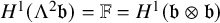 upper H Superscript 1 Baseline left parenthesis normal upper Lamda squared German b right parenthesis equals double struck upper F equals upper H Superscript 1 Baseline left parenthesis German b circled times German b right parenthesis