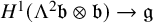 upper H Superscript 1 Baseline left parenthesis normal upper Lamda squared German b circled times German b right parenthesis right arrow German g
