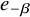 e Subscript negative beta