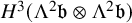 upper H cubed left parenthesis normal upper Lamda squared German b circled times normal upper Lamda squared German b right parenthesis
