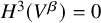 upper H cubed left parenthesis upper V Superscript beta Baseline right parenthesis equals 0