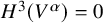 upper H cubed left parenthesis upper V Superscript alpha Baseline right parenthesis equals 0