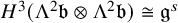 upper H cubed left parenthesis normal upper Lamda squared German b circled times normal upper Lamda squared German b right parenthesis approximately equals German g Superscript s
