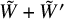 upper W overtilde plus upper W overtilde prime