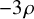 minus 3 rho
