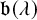 German b left parenthesis lamda right parenthesis