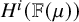 upper H Superscript i Baseline left parenthesis double struck upper F left parenthesis mu right parenthesis right parenthesis